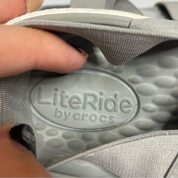 Literide by crocs gray slingback sandals casual summer womens size 10 - Picture 10 of 10